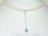 Royal Blue Pearl & Sterling Silver Extension Chain