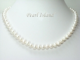 Classic White Roundish Pearl Necklace 6-7mm