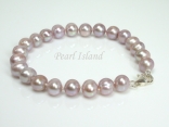 Classic Lavender Roundish Pearl Bracelet 6-7mm