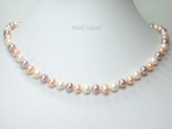 Harmony Lavender Peach W Roundish Pearl Necklace_6-7mm