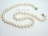 Countessa White Circle Pearl Necklace with Magnetic Clasp 