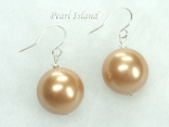 Utopia Golden Shell Pearl Earrings
