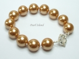Utopia Golden Shell Pearl Bracelet