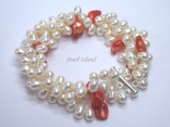 Bridal Pearls - Elegance 3-Row RW Pearl Bracelet