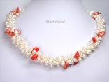Elegance 3-Row RW Pearl Necklace