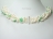 Elegance 3-Row Green & White Pearl Necklace