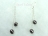Stylish Gun-Metal Grey Oval Pearl Long Earrings