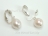 2 x Quality White Baroque Pearl Earrings 10-10.5mm