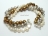 Trinity 3-Row Brown GW Baroque Pearl Bracelet