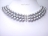 Prestige 3 Strand Silver Grey Pearl Necklace 9-10mm