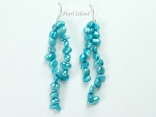 Miniature Turquoise Baroque Pearl Earrings