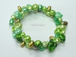 Ardent Green OB Baroque Pearl Bracelet 6-9mm