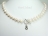 Personalised White Circlet Pearl Necklace with T-bar Clasp