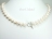 Personalised White Circlet Pearl Necklace with T-bar Clasp