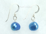 Royal Blue Baroque Pearl Earrings