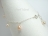 Anklets - White & Peach Pearl Sterling Silver Ankle Bracelet