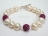 Dallas Collection - White Circlet Pearl & Crystal Bracelet with 12 colour choice