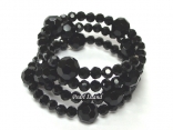 Black Faceted Chinese Crystal Bracelet