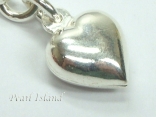 Clip on Charms - Sterling Silver Small Puff Heart Charm