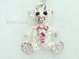 Clip on Charms - Diamante Teddy Bear Charm